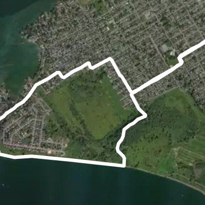 Ciclable track trail waterfront walking route map in Salaberry-de-Valleyfield