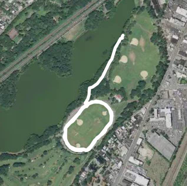 Dayton st  walking route map in Newark