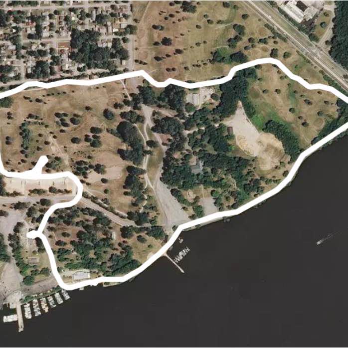 Nelson park walking route map in Decatur