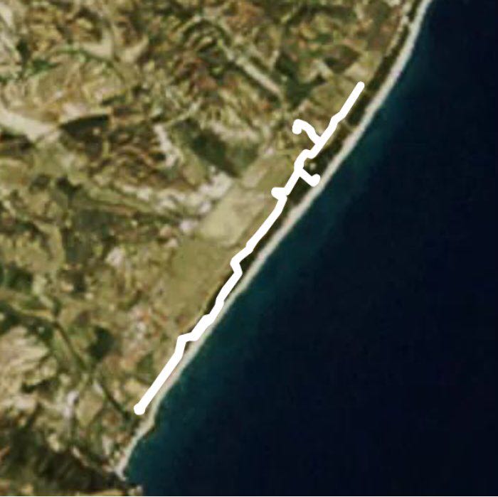 Squillace waterfront walking route map in Villaggio Le Roccelle