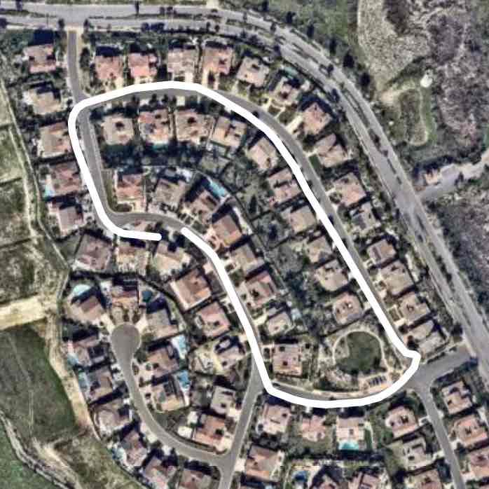 Girls loop around the block