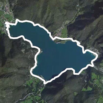 Lake of ledro walking route map in Mezzolago