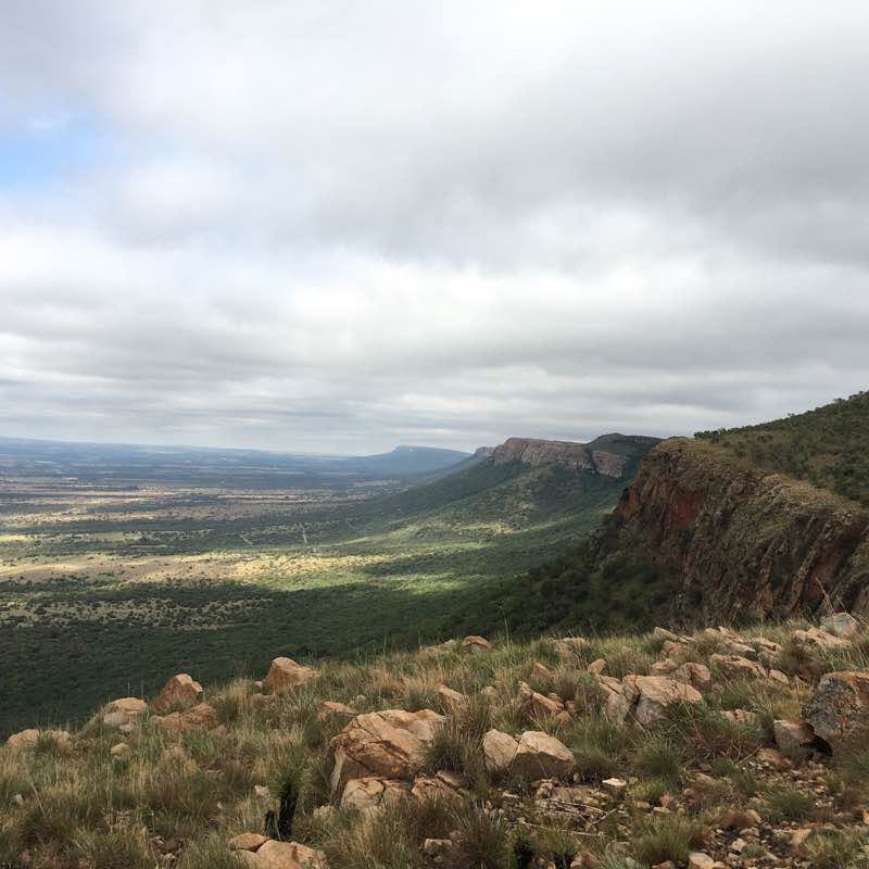 7,18 Km Route in Magaliesberg mountains walking route map in Hartbeespoort