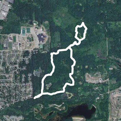 Greenshield street walking route map in Rochester