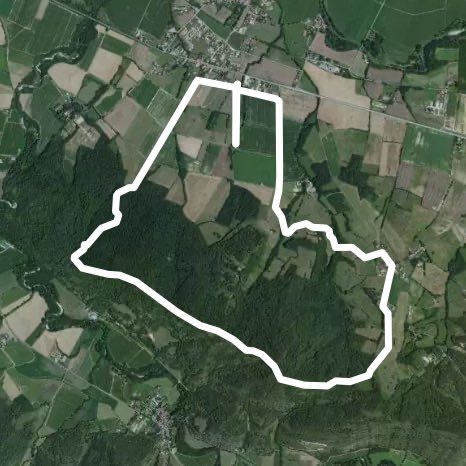 Vivies walking route map in Rieucros