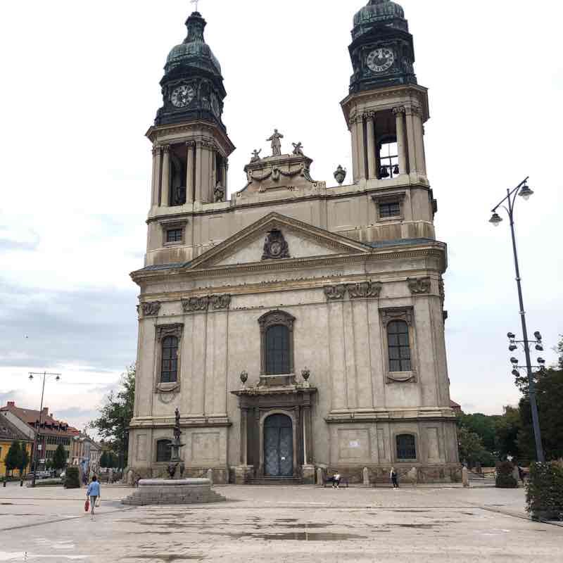 PAPA - a city in the west of Hungary walking route map in Pápa