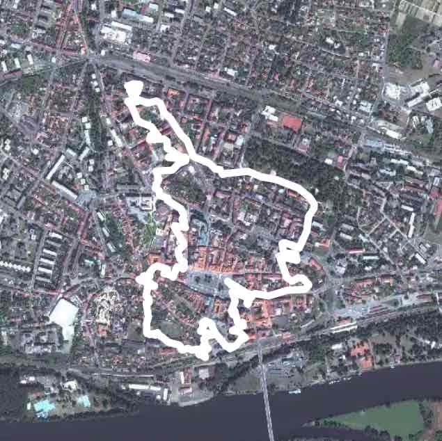 Litomerice walking route map in Litomerice