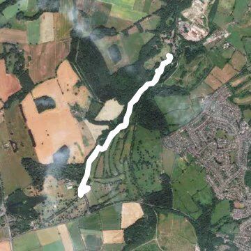 Leisurely stroll walking route map in Brierley Hill