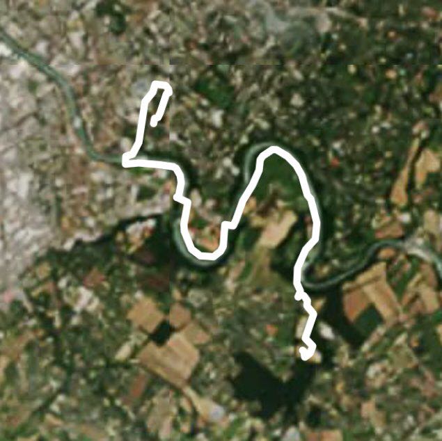 Over the arve walking route map in Veyrier