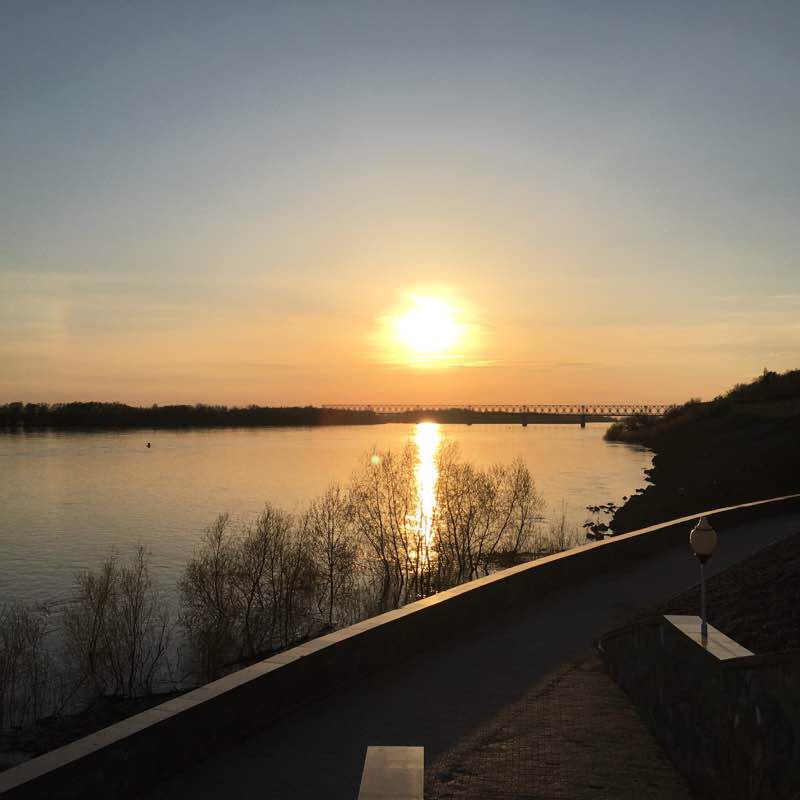 Evening walk on the Irtysh Embankment walking route map in Ekibastuz
