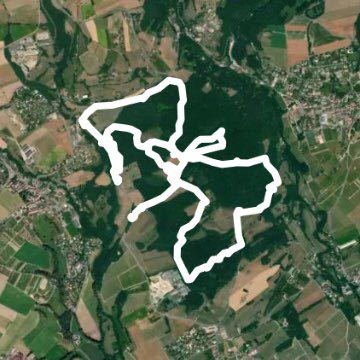 Cork oak road walking route map in Begnins