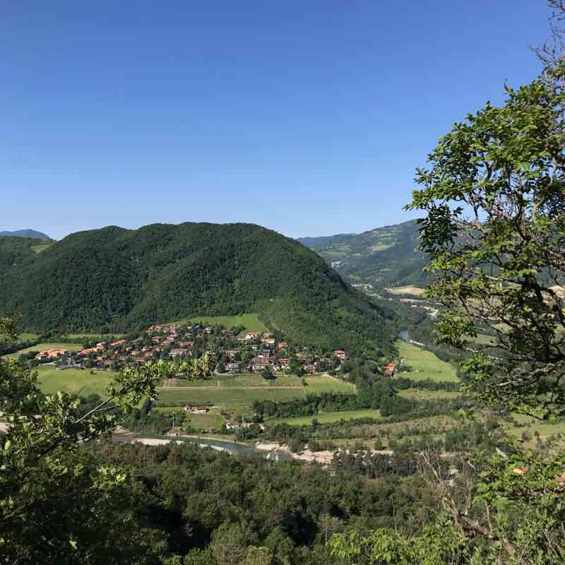 Sasso Marconi walking route map in Sasso Marconi