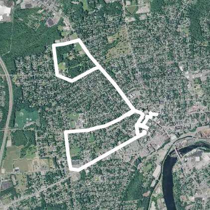 Crandall park walking route map in Queensbury