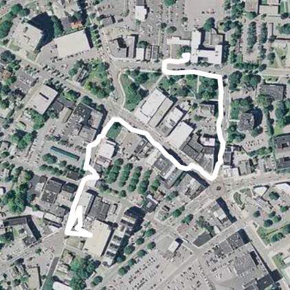 City park walking route map in Queensbury