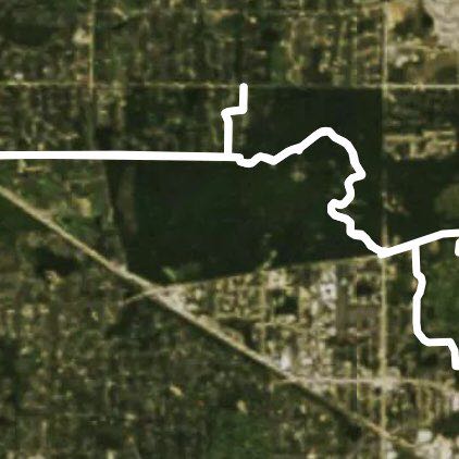 Palatine trail thru deer grove walking route map in Palatine