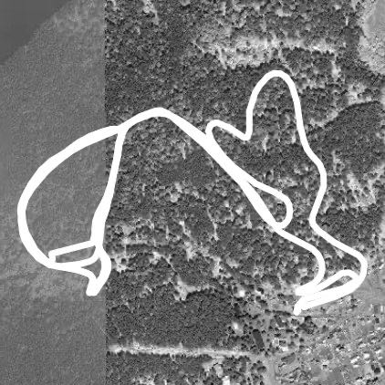 Skiing walking route map in Sosnovka