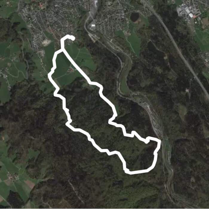 Zick Zack in the Sihlwald walking route map in Thalwil
