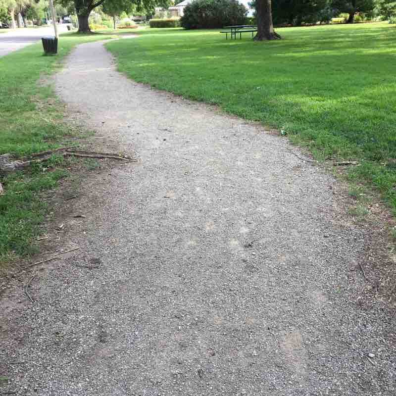 City Park walking route map in Abilene