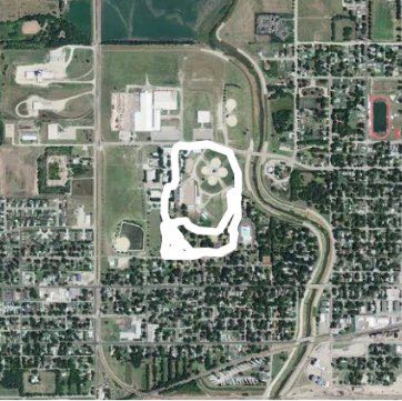 City Park walking route map in Abilene