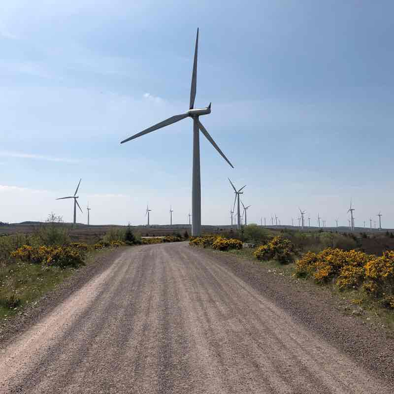 Black Law Windfarm walking route map in Forth