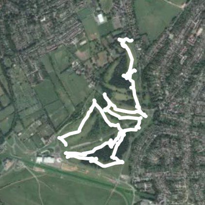 Epsom GC Route walking route map in Epsom