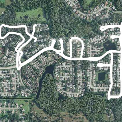 Heritage Park circuit, New Port Richey, FL walking route map in Odessa