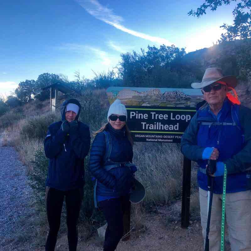 Spring Pine Trail NM walking route map in White Sands Missile Range