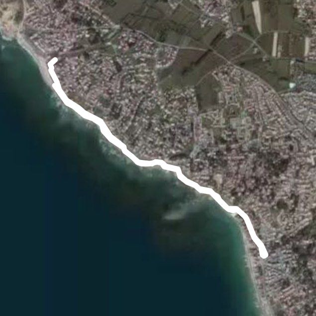 Sauzaie walking route map in Bretignolles-sur-Mer