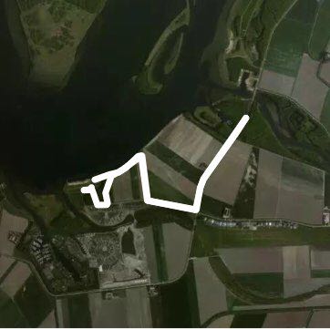 Veere More walking route map in Arnemuiden