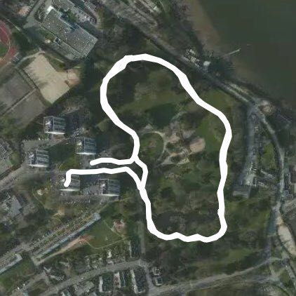 Castle wood park 2 towers walking route map in Lanester