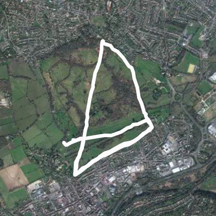 Farnham Park walking route map in Farnham