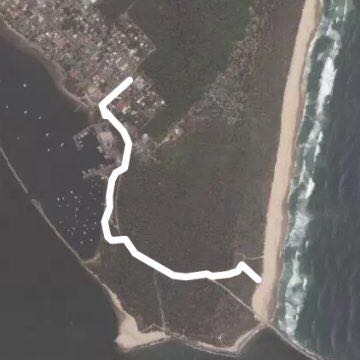 Iluka main beach walking route map in Iluka