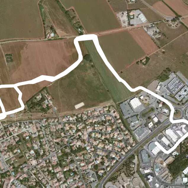 Health trail of Boirargues walking route map in Mauguio