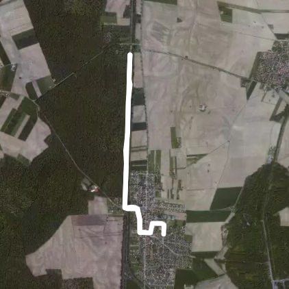 Kunheim Canal walking route map in Kunheim