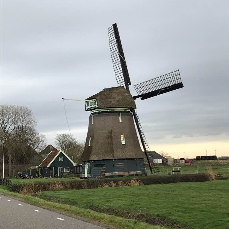 Walking in farmland walking route map in Schagen