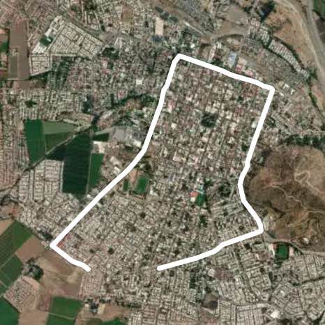 Center los andes walking route map in Los Andes