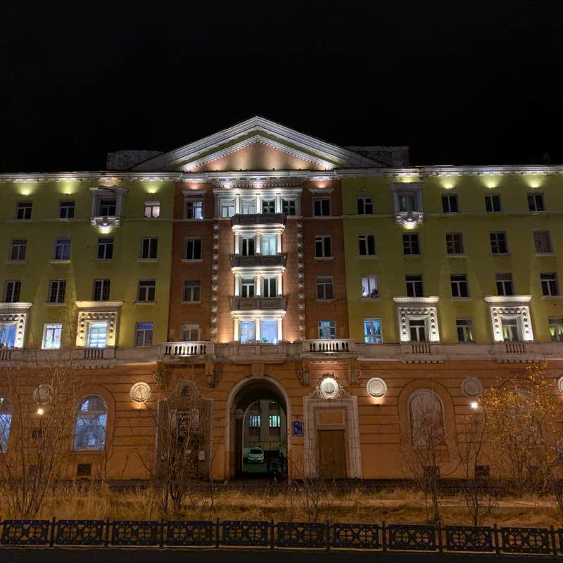 Evening Norilsk walking route map in Norilsk