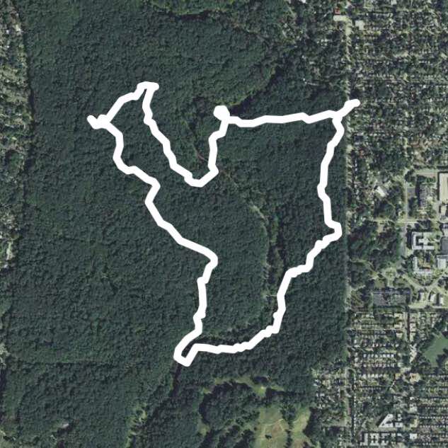 Rock Creek Park off Holly NW walking route map in Takoma Park