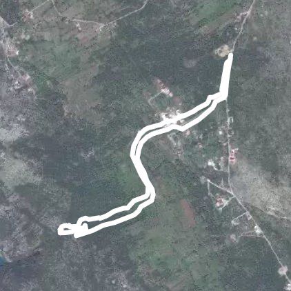 Zagora to Krimovica walking route map in Kavač