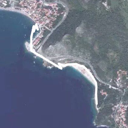 Kamenovo to rafailovici walking route map in Čelobrdo