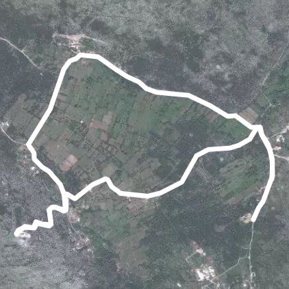 Around Zagora walking route map in Kavač