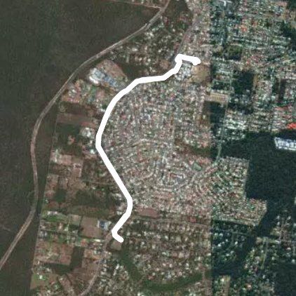 Borinia Heights walking route map in Boronia Heights