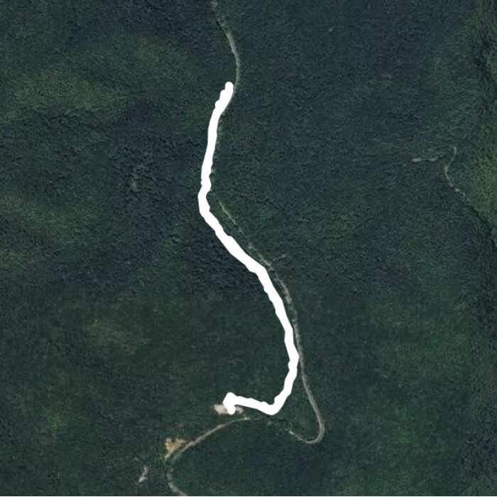 Laurel Creek Trail Head walking route map in Laurel Bloomery