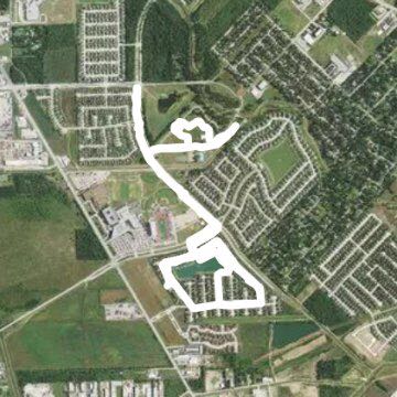 Independence walking route map in Friendswood