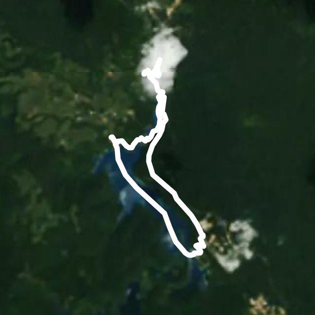 National park walking route map in Rastovača