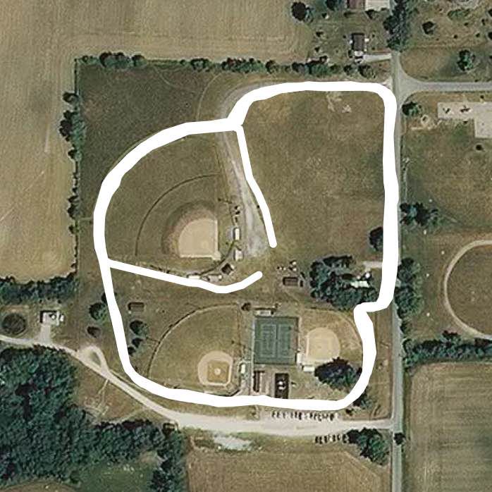 Pierceton trail walking route map in Pierceton