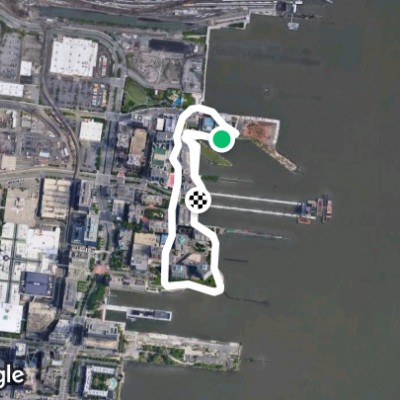 Route near The Waterfront