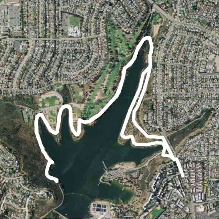 Lake Murray Walk Trail La Mesa, California, USA Pacer