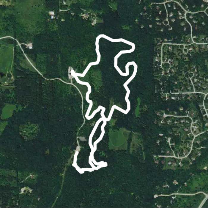 Lapham peak  walking route map in Waukesha