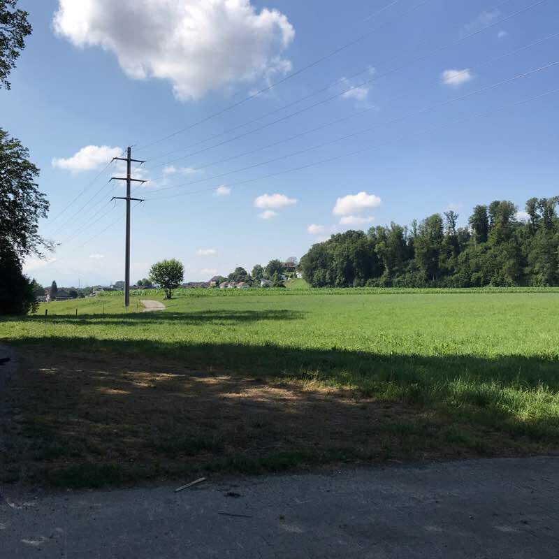 Along the Reuss walking route map in Unterlunkhofen